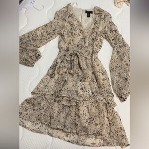 Elegant Floral Wrap Dress